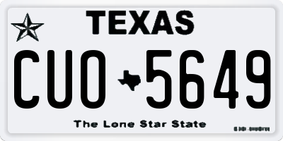 TX license plate CUO5649