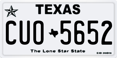 TX license plate CUO5652