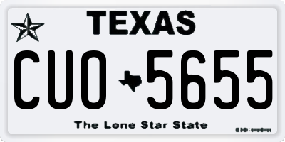 TX license plate CUO5655
