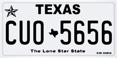 TX license plate CUO5656