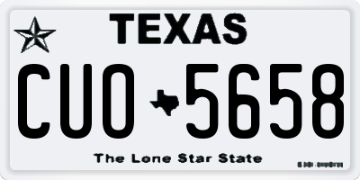 TX license plate CUO5658