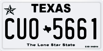 TX license plate CUO5661