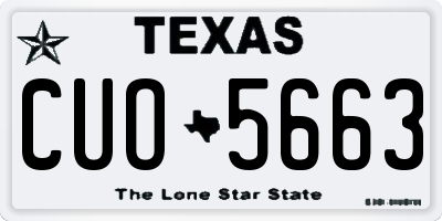 TX license plate CUO5663