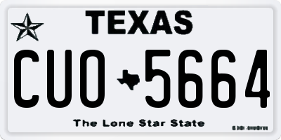 TX license plate CUO5664