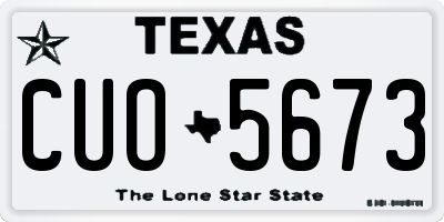TX license plate CUO5673