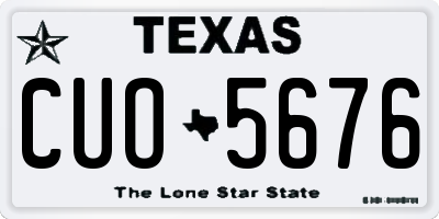 TX license plate CUO5676