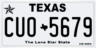 TX license plate CUO5679