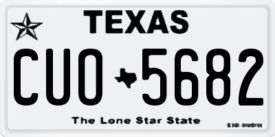 TX license plate CUO5682