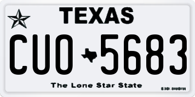 TX license plate CUO5683