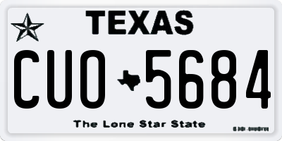 TX license plate CUO5684