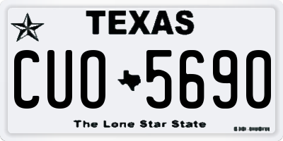 TX license plate CUO5690