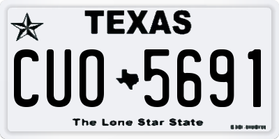 TX license plate CUO5691