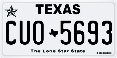 TX license plate CUO5693