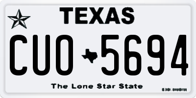 TX license plate CUO5694