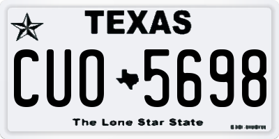 TX license plate CUO5698