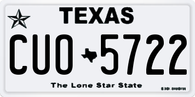 TX license plate CUO5722