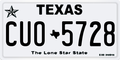 TX license plate CUO5728