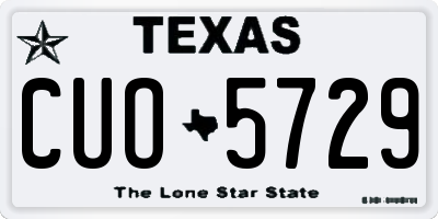 TX license plate CUO5729