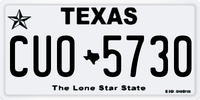 TX license plate CUO5730
