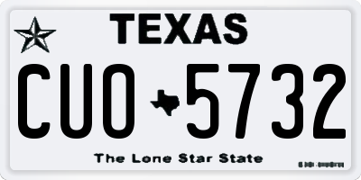 TX license plate CUO5732