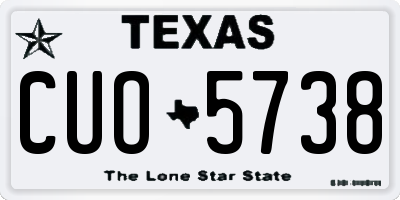 TX license plate CUO5738