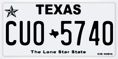 TX license plate CUO5740