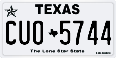 TX license plate CUO5744