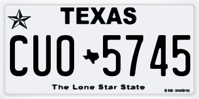 TX license plate CUO5745