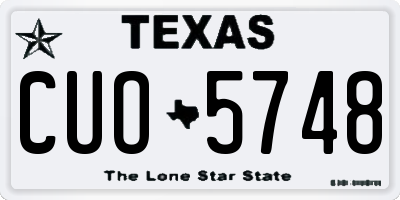 TX license plate CUO5748