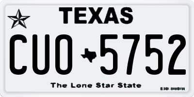 TX license plate CUO5752