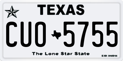 TX license plate CUO5755