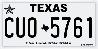 TX license plate CUO5761