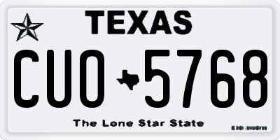 TX license plate CUO5768