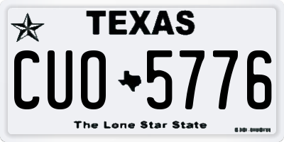 TX license plate CUO5776