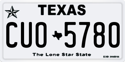 TX license plate CUO5780