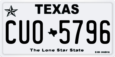TX license plate CUO5796