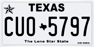 TX license plate CUO5797