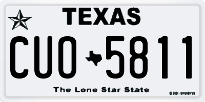 TX license plate CUO5811