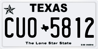 TX license plate CUO5812