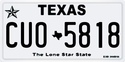 TX license plate CUO5818