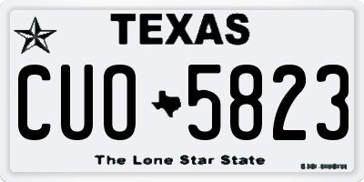 TX license plate CUO5823