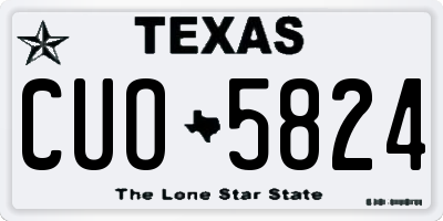 TX license plate CUO5824