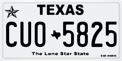 TX license plate CUO5825