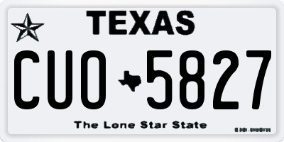 TX license plate CUO5827