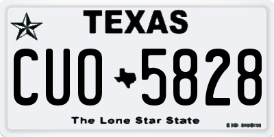 TX license plate CUO5828