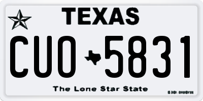 TX license plate CUO5831