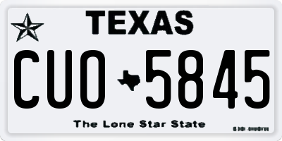 TX license plate CUO5845