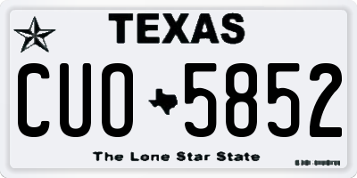 TX license plate CUO5852