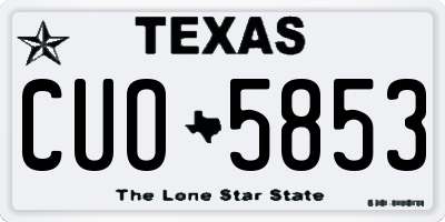 TX license plate CUO5853