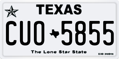 TX license plate CUO5855